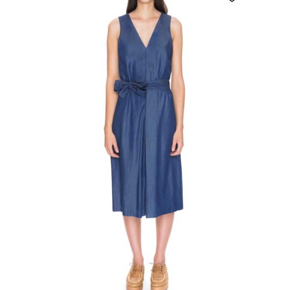 C/MEO Collective blue dream sleeveless chambray jumpsuit size small